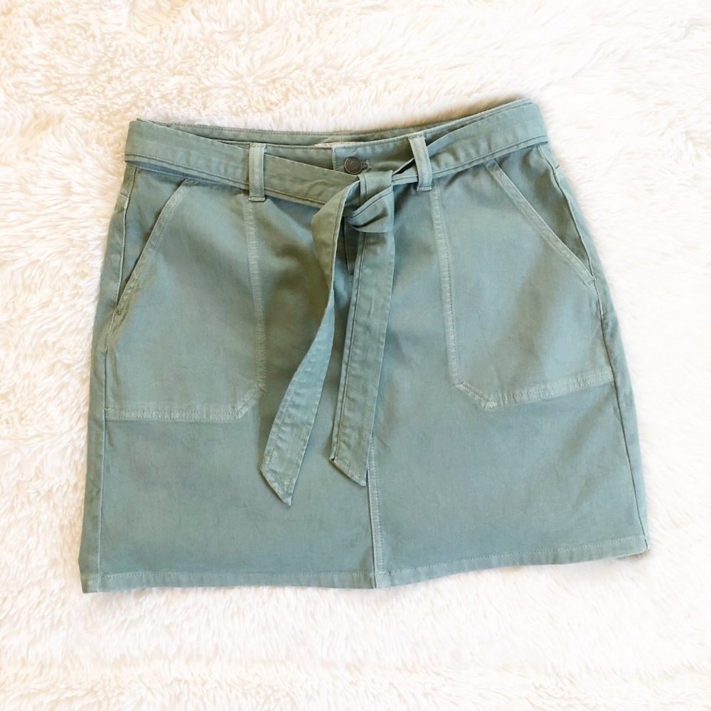 Vineyard Vines Utility Green Skirt with Tie Belt | 4